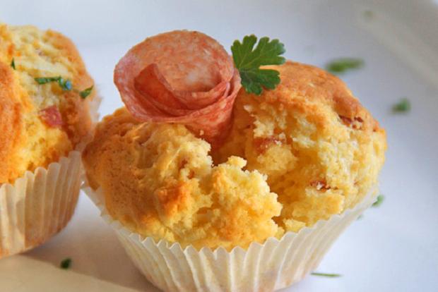 Käse-Salami-Muffin