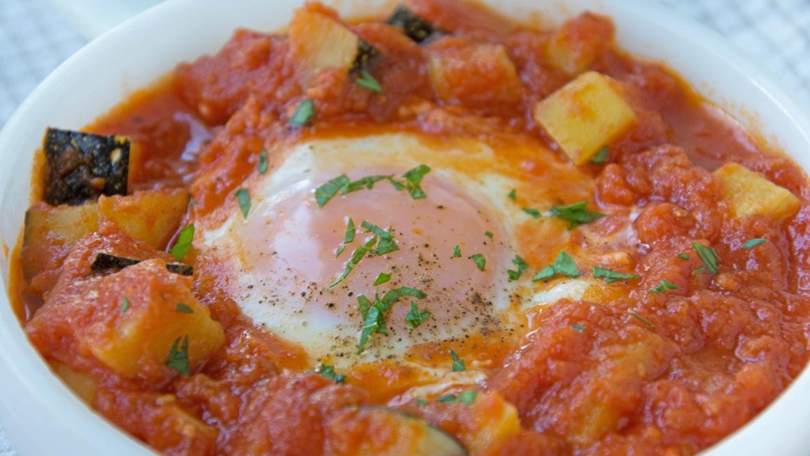 Mediterrane Rühreier - Rezept