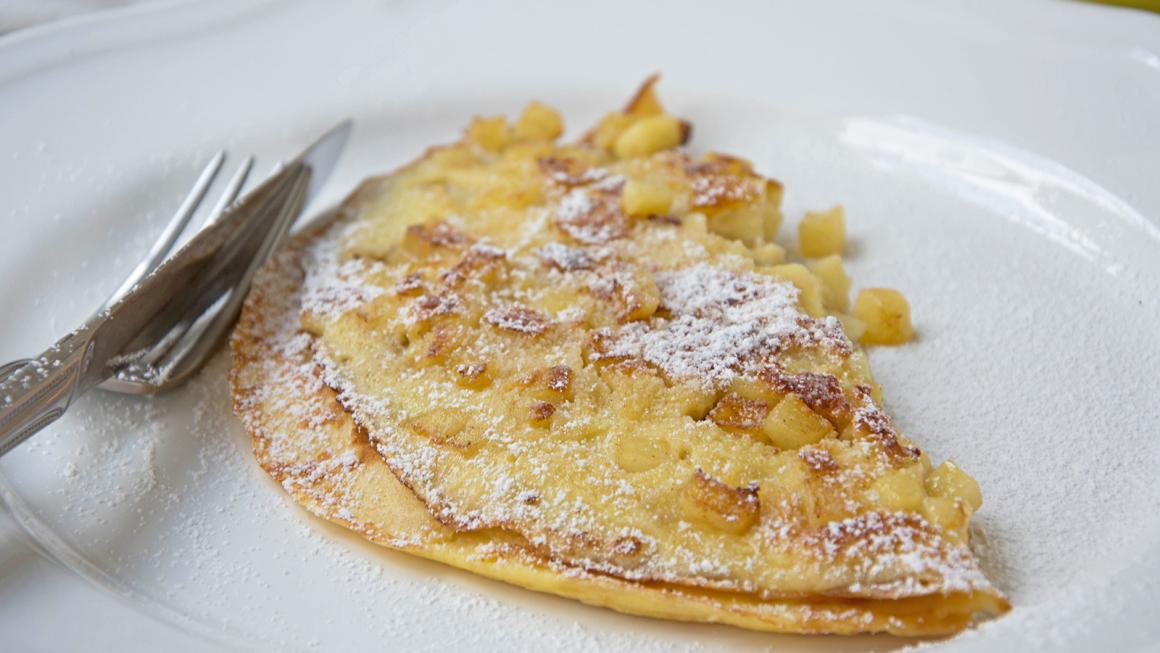 Apfelpalatschinke mit Stevia