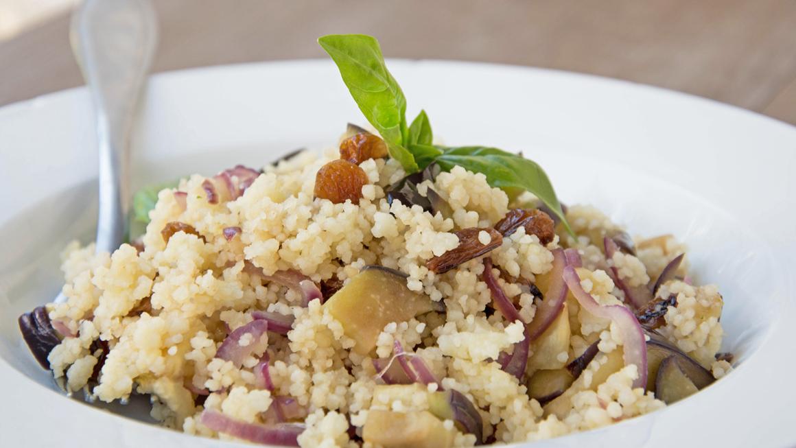 Auberginen Bulgur