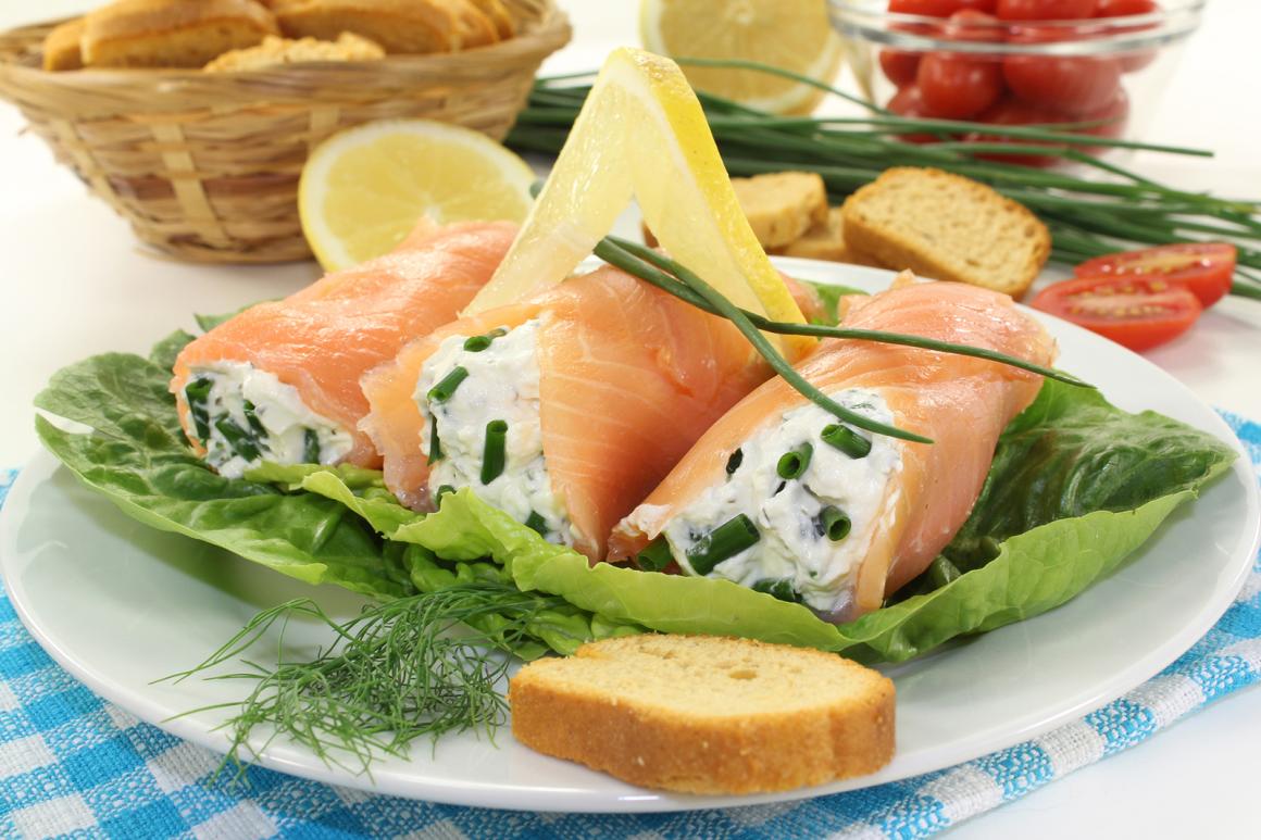 Geräucherte Lachsroulade - Rezept