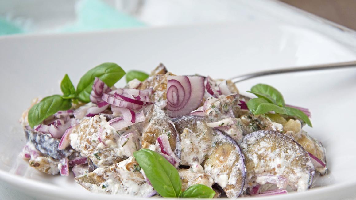 Auberginensalat mit Joghurtsauce
