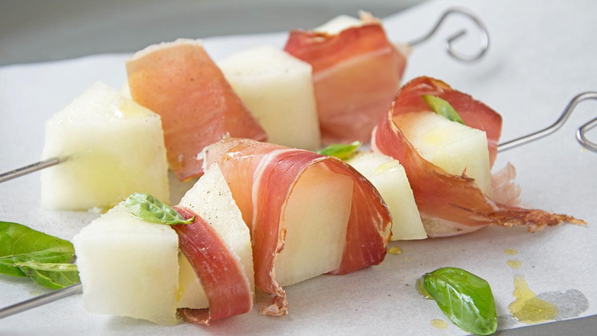 Melonen-Prosciutto-Spiesse