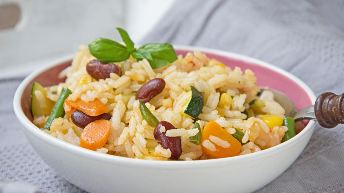 Bunte Gemüse-Paella