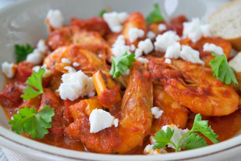 Scharfe Crevetten mit Tomatensauce
