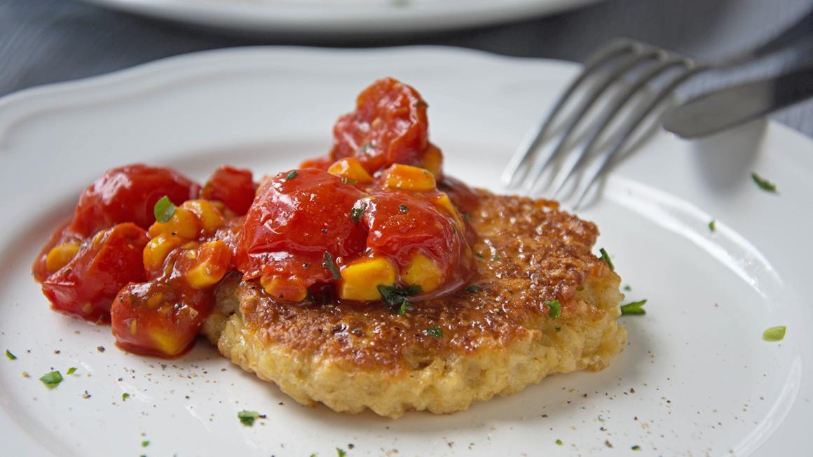 Hirseburger mit Tomaten-Salsa