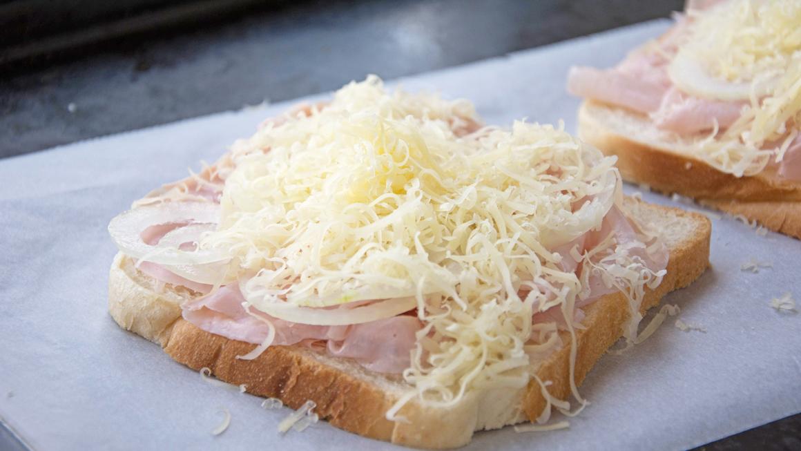 Schinken-Bauernhof-Toast