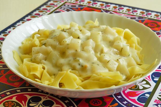 Nudeln mit Kohlrabisauce