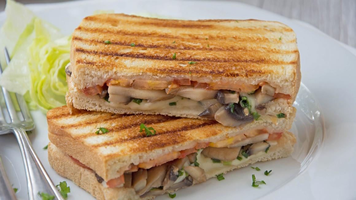 Sandwich mit Pilzen