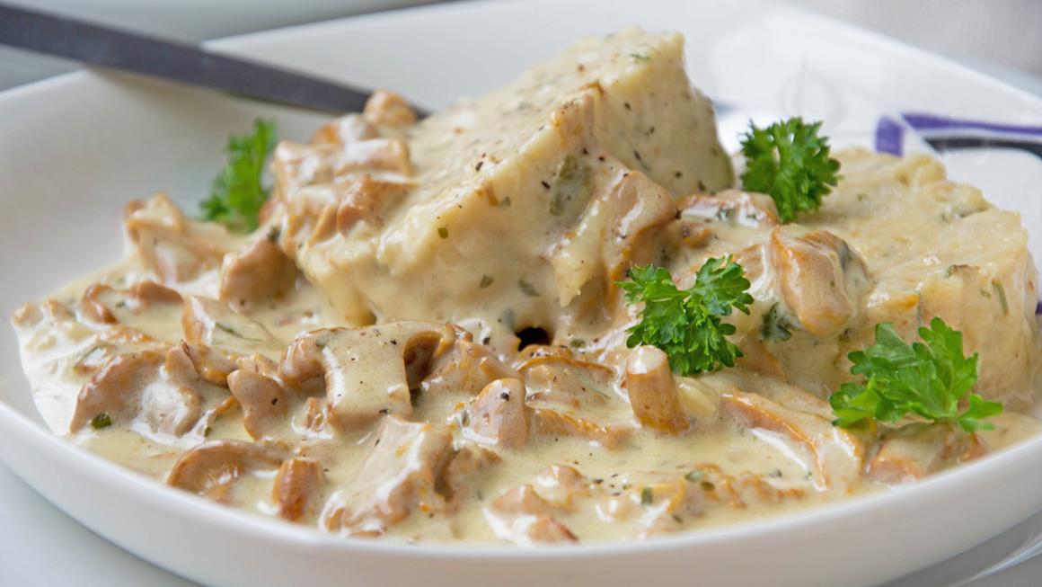 Eierschwämmli mit Rahmsauce