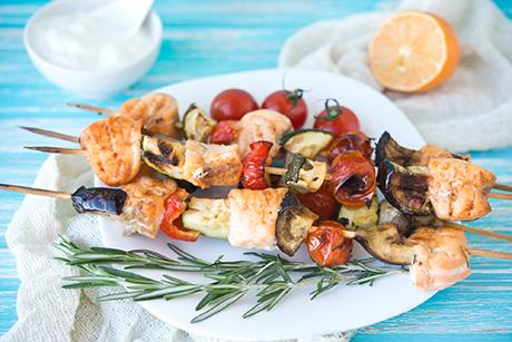 Sommerliche Fischspiessli