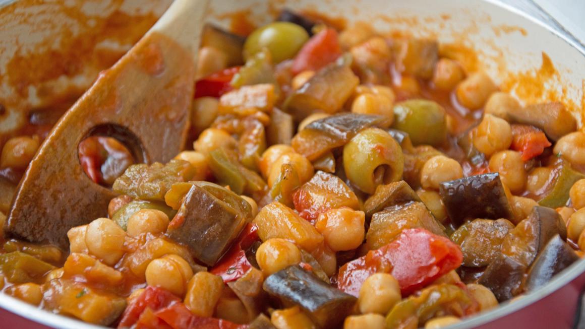 Kichererbsen-Peperoni-Pfanne