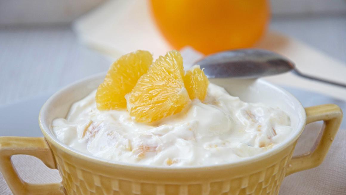 Mascarinocreme mit Orangen