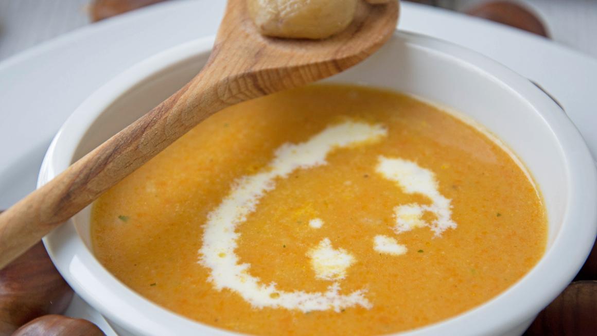 Kürbis-Maroni-Suppe