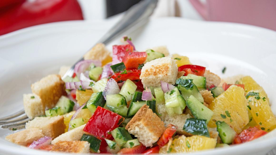 Apfel-Croutons-Salat