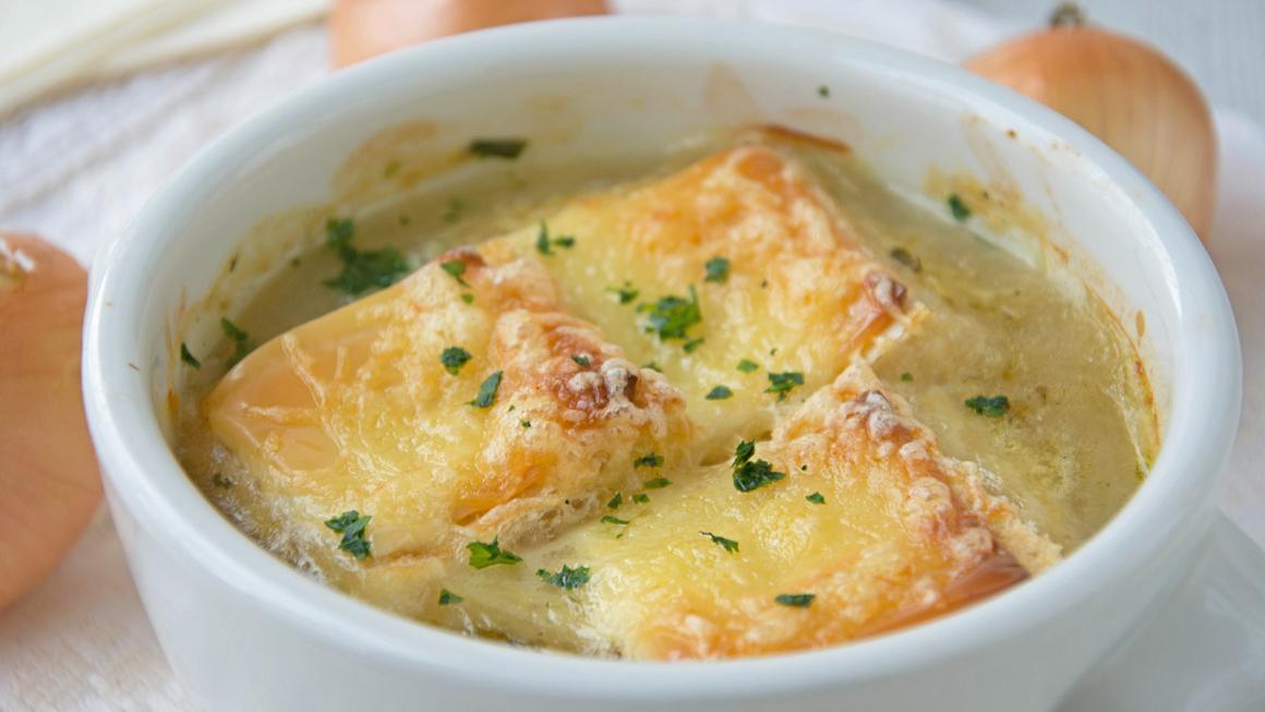 Gratinierte Zwiebelsuppe