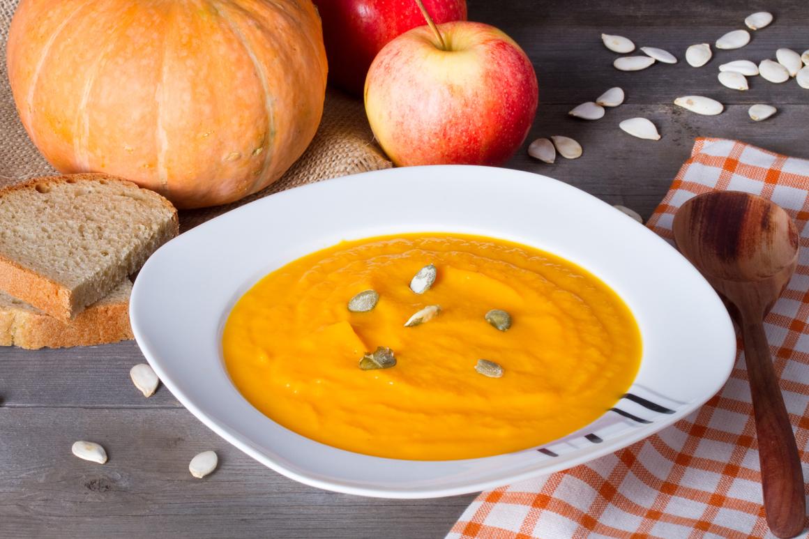 Kürbissuppe mit Apfel