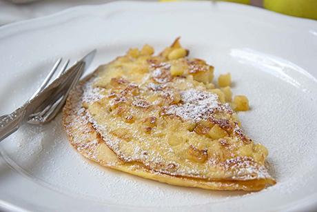 Apfelpalatschinke mit Stevia