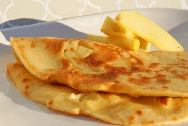 Apfel-Pfannkuchen mit Stevia
