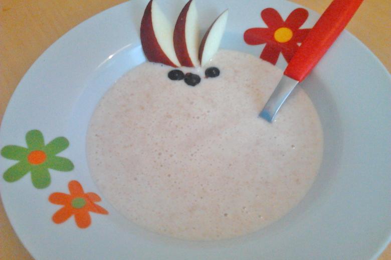 Vollkorn-Dinkelgriessbrei mit Stevia