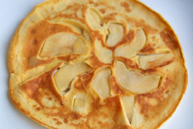 Apfel-Omelette mit Stevia