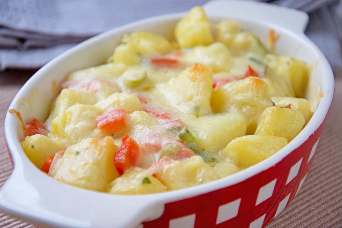 Kartoffelgratin mit Gemüse