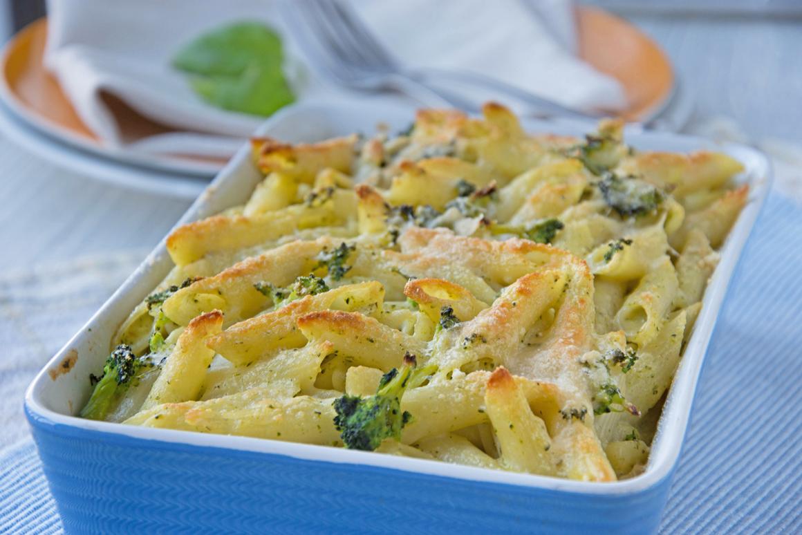 Broccoli-Nudel-Gratin mit Schinken