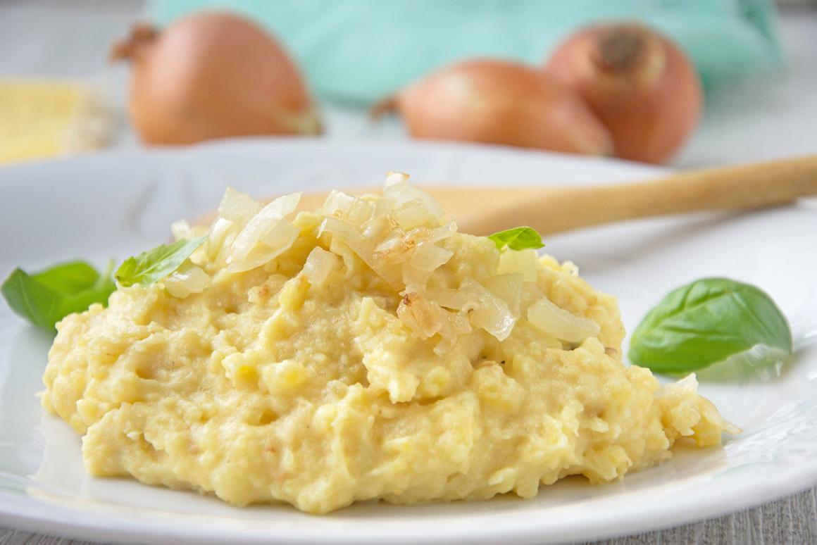Kartoffelstock mit Zwiebeln