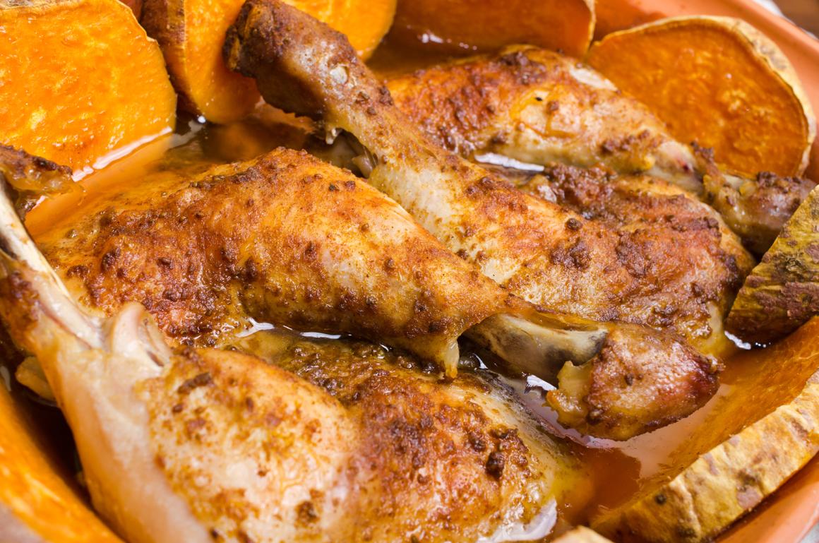 Huhn mit Zimt aus dem Römertopf