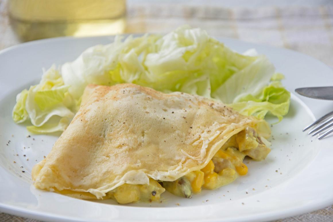 Crêpes mit Thai-Curry