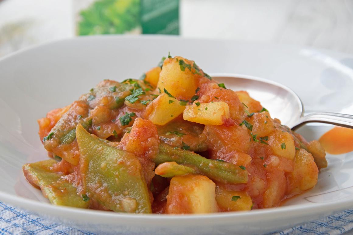 Kartoffelragout mit grünen Bohnen - Rezept