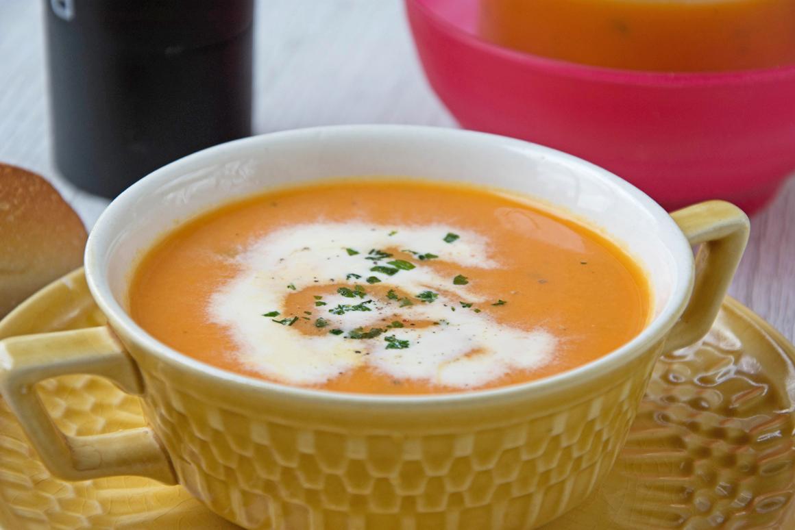Kürbiscremesuppe mit Kokosmilch