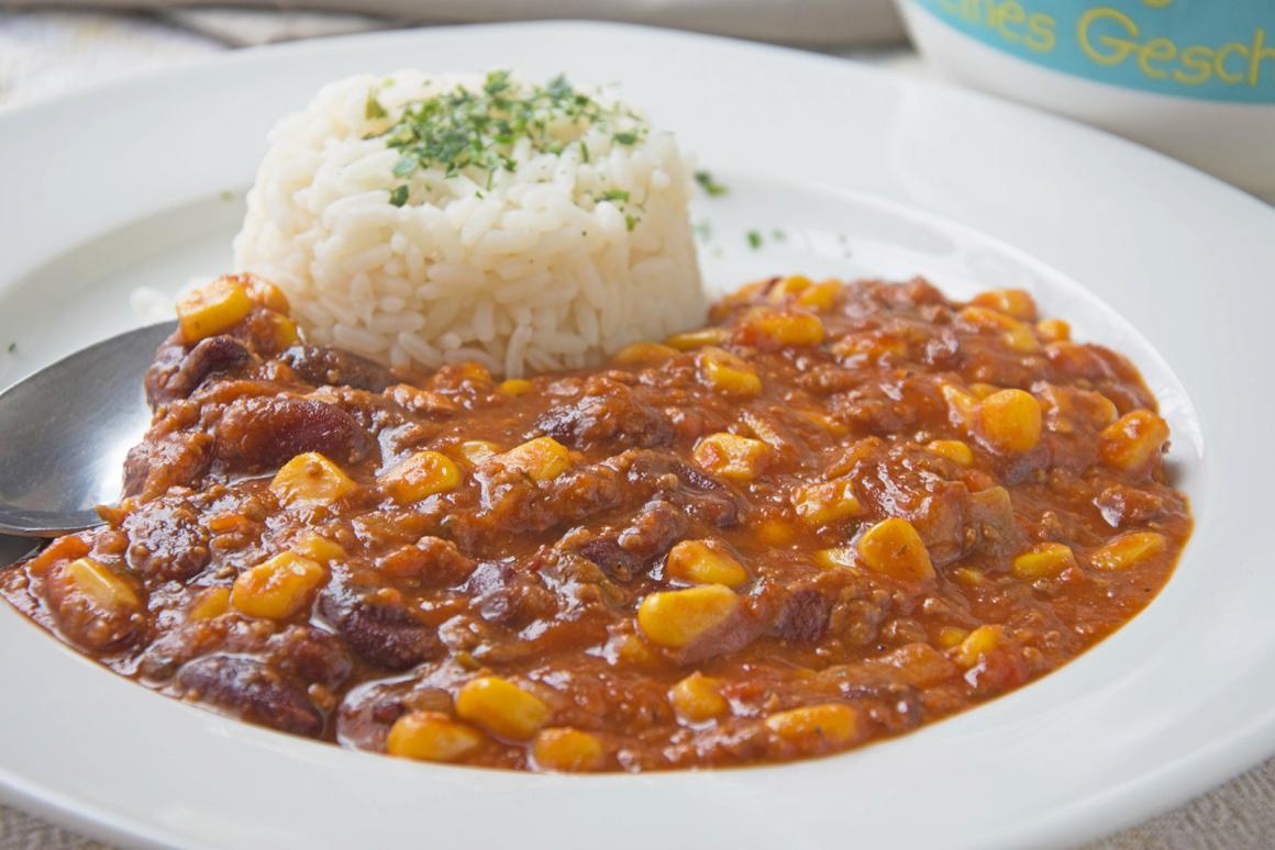 Chili con Carne mit Reis