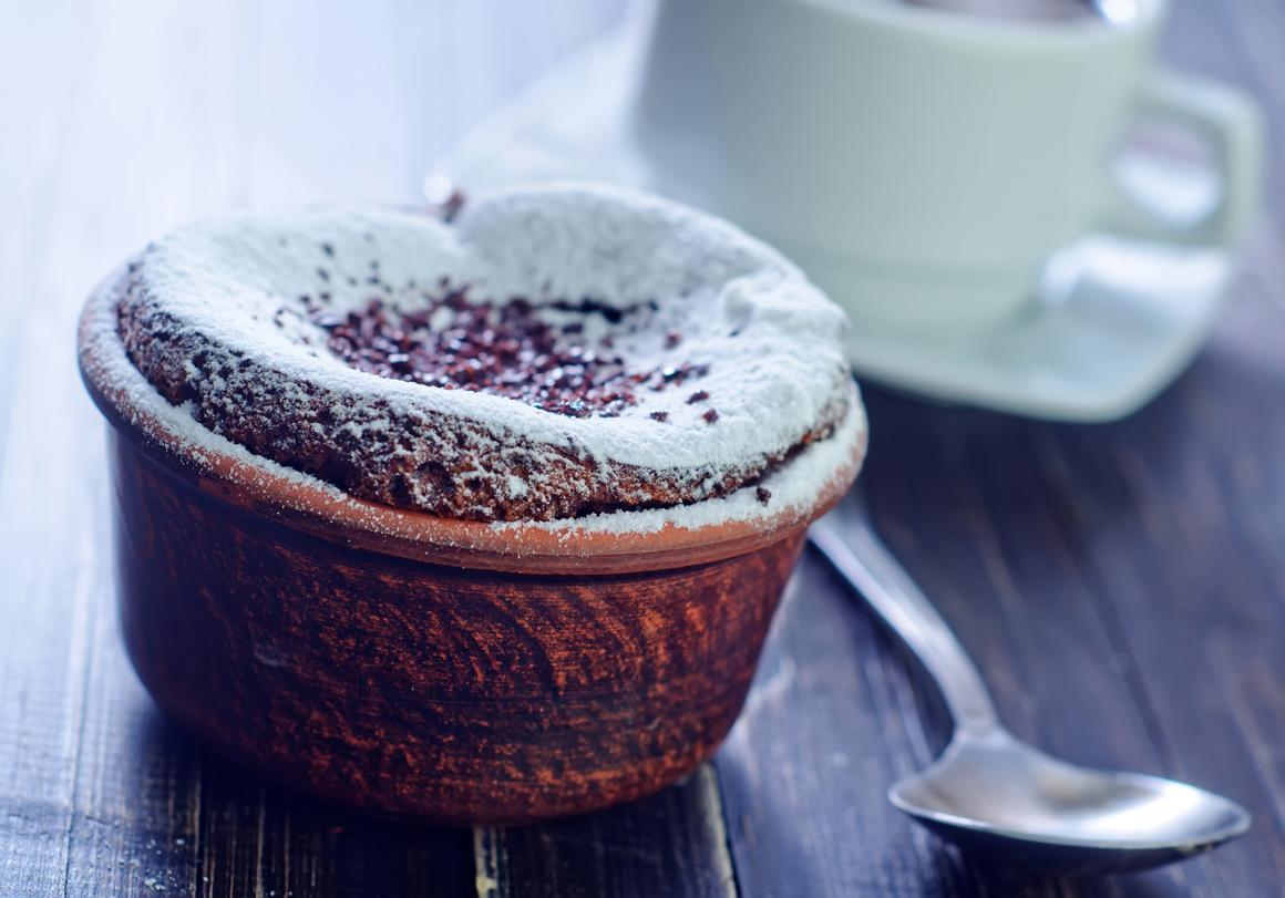 Souffle mit Kaffee und Mandeln
