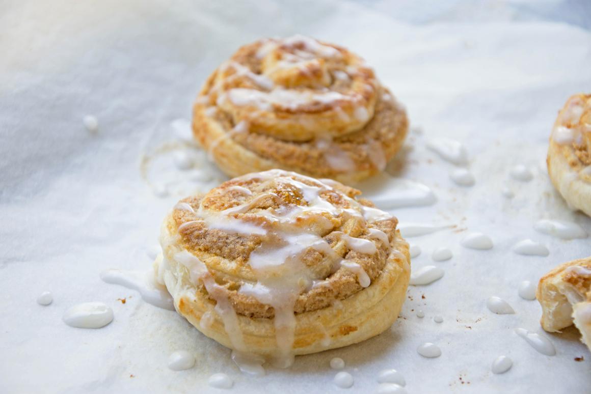 Nussschnecken mit Blätterteig
