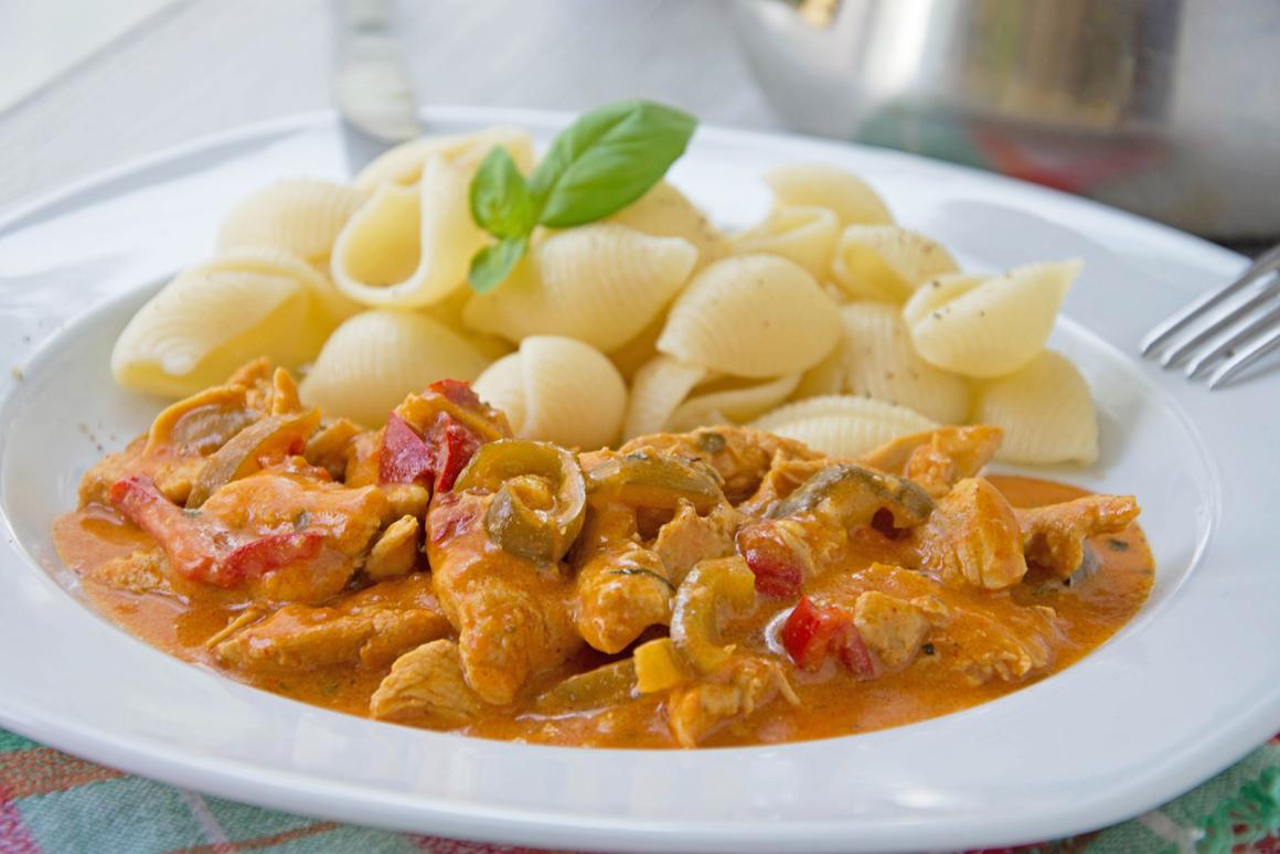 Geschnetzeltes mit Peperoni