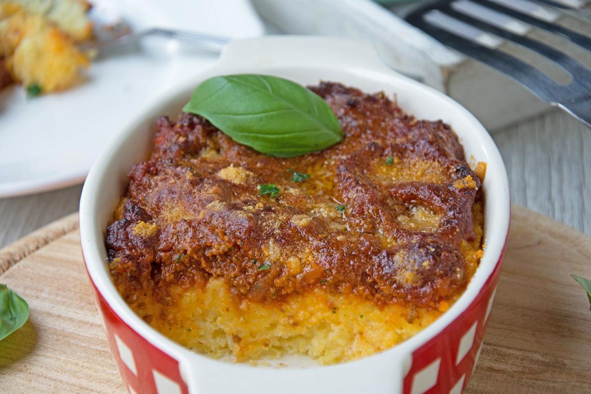 Polenta Auflauf mit Hackfleisch