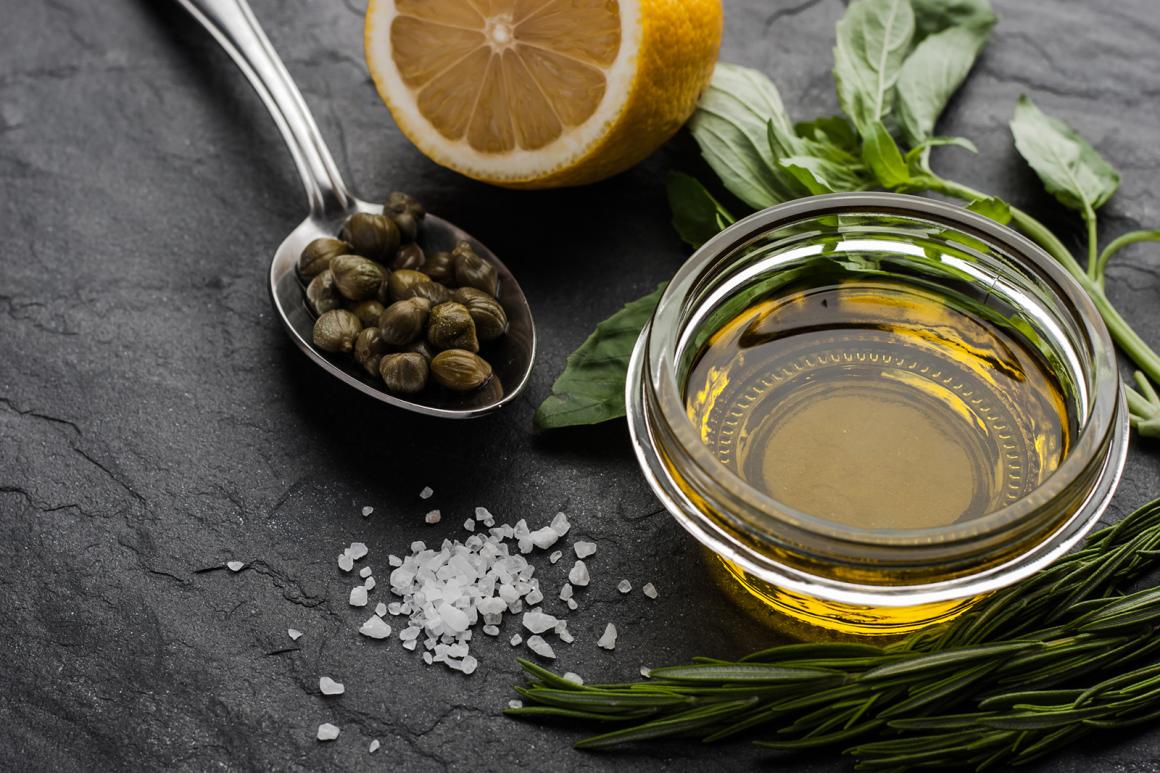 Kapern-Oliven-Fischmarinade