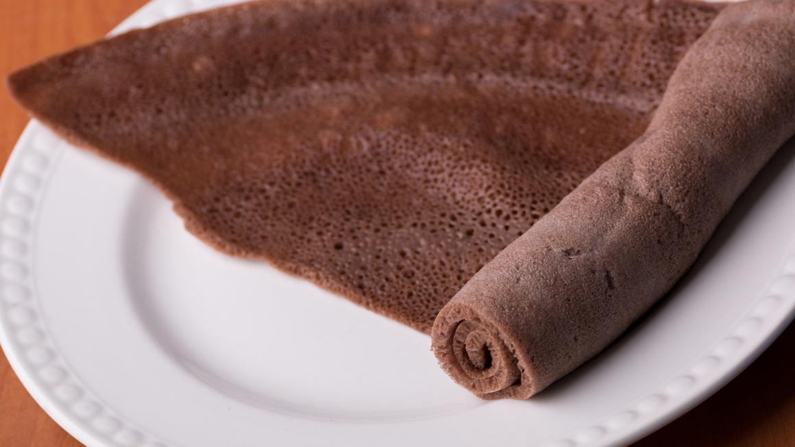 Crepe aus Teffmehl