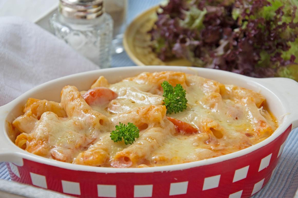 Makkaroni Auflauf mit Mozzarella