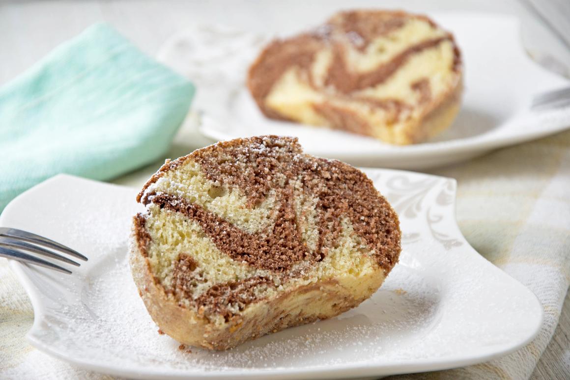 Marmorkuchen mit Schokolade