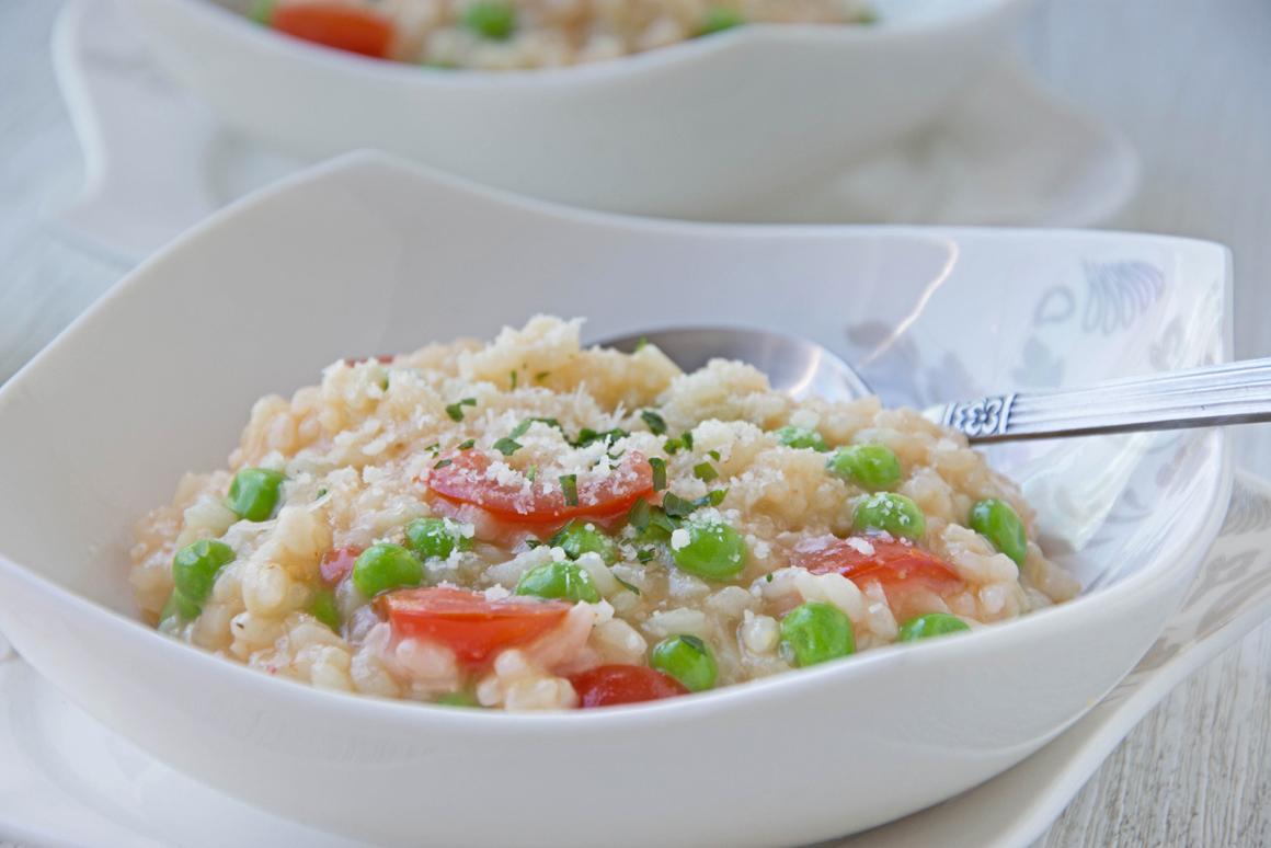 Safranrisotto mit Gemüse