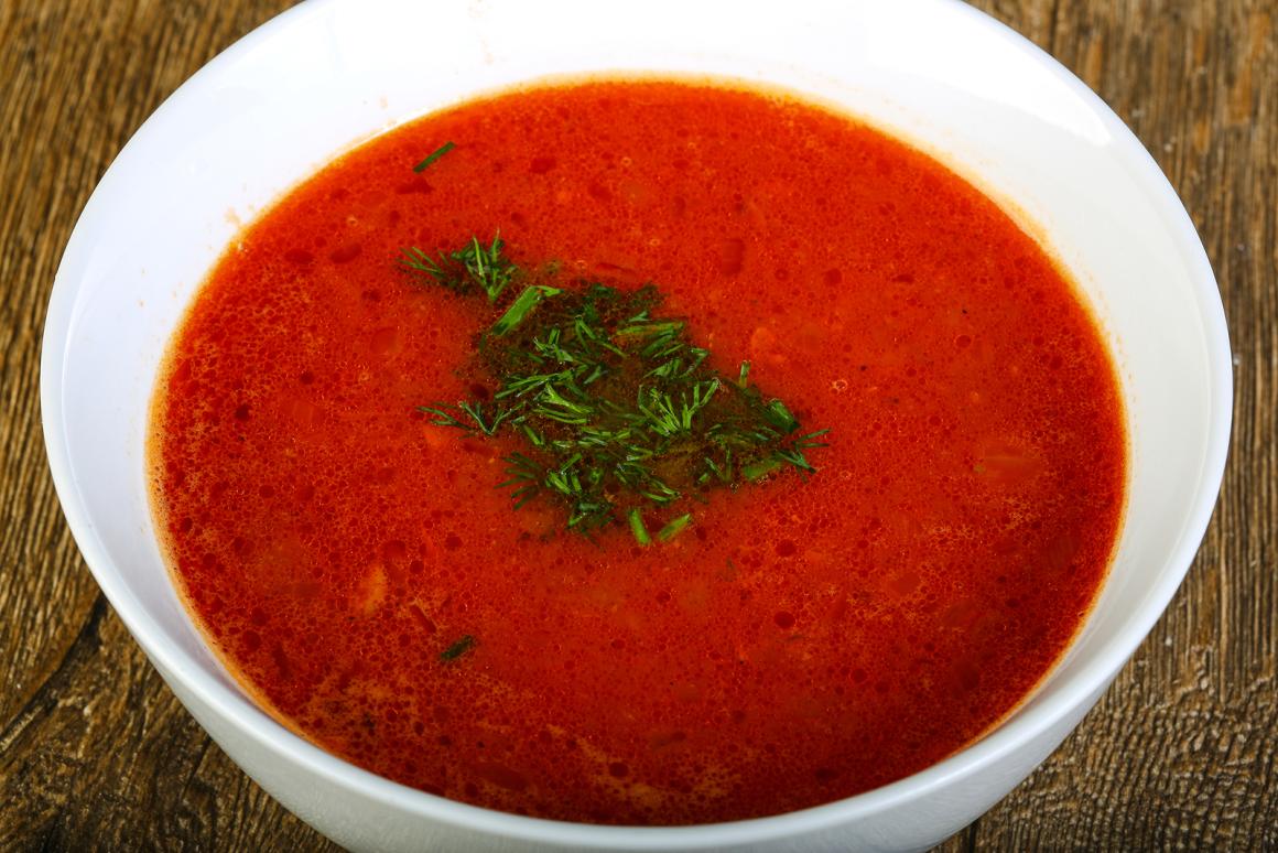 Tomaten-Bouillon klar