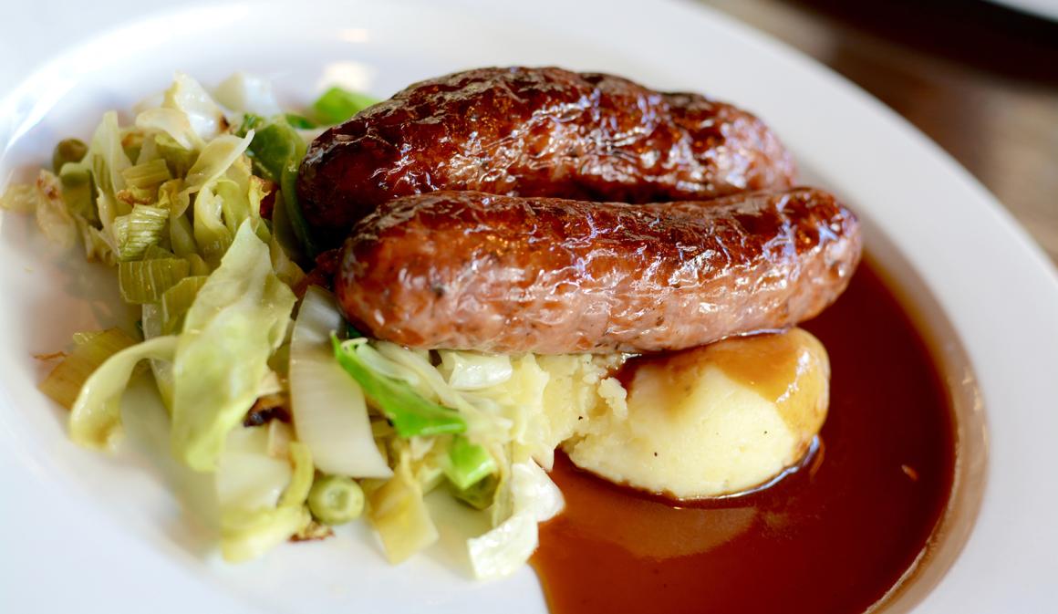 Saucisse au foie sur chicorée britchonne
