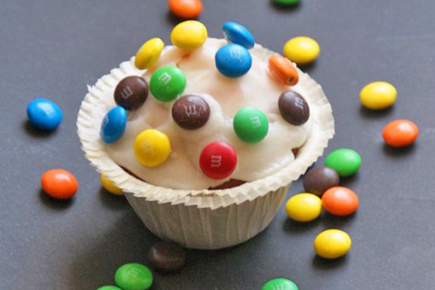 Schokolinsen Muffins