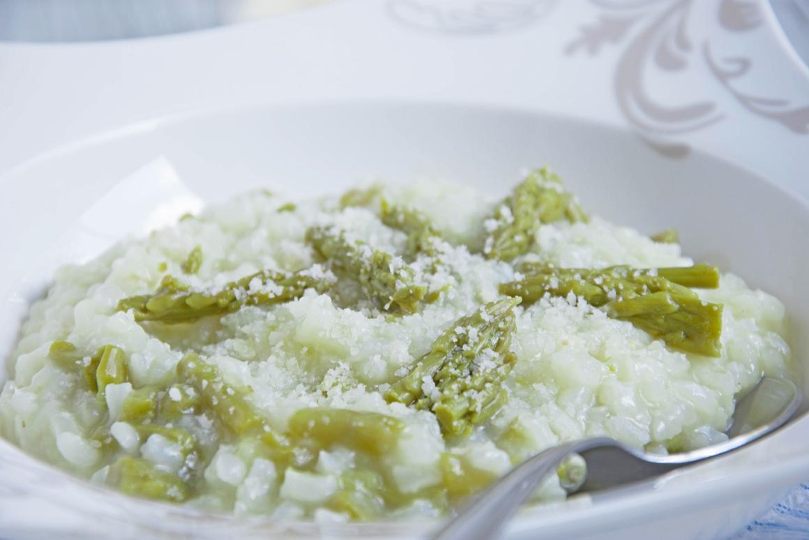 Spargelrisotto aus dem Ofen