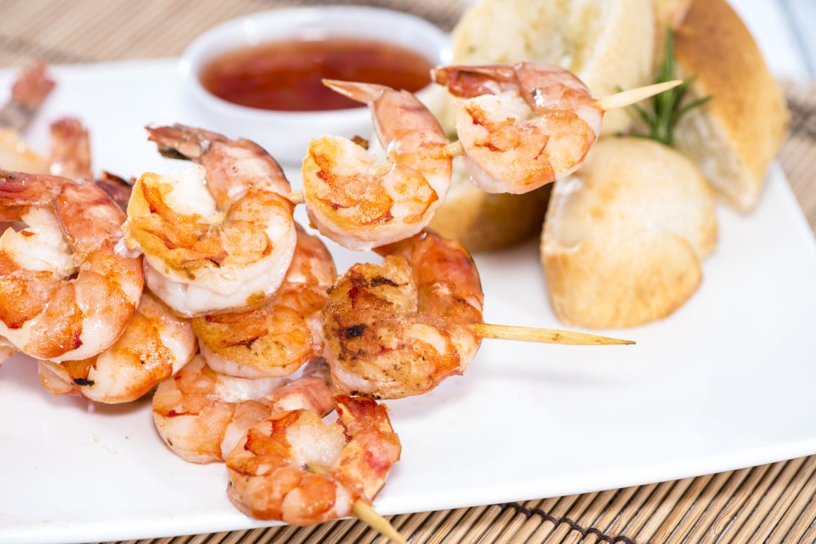 Riesencrevetten-Grillspiess