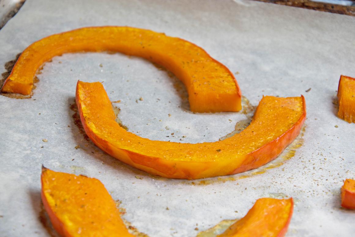 Kürbis im Ofen gebacken