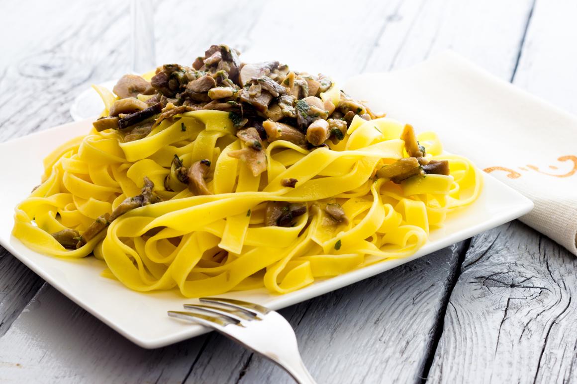 Pasta mit Riesenschirmling