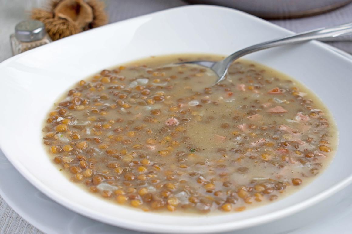 Linsen-Kastanien-Suppe